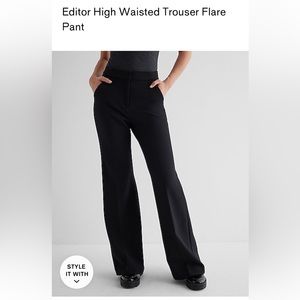 Express Editor High Waisted Trouser Flare Pant